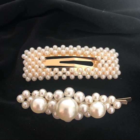 💫Pair of Pearl Hair Clips - Picture 1 of 6